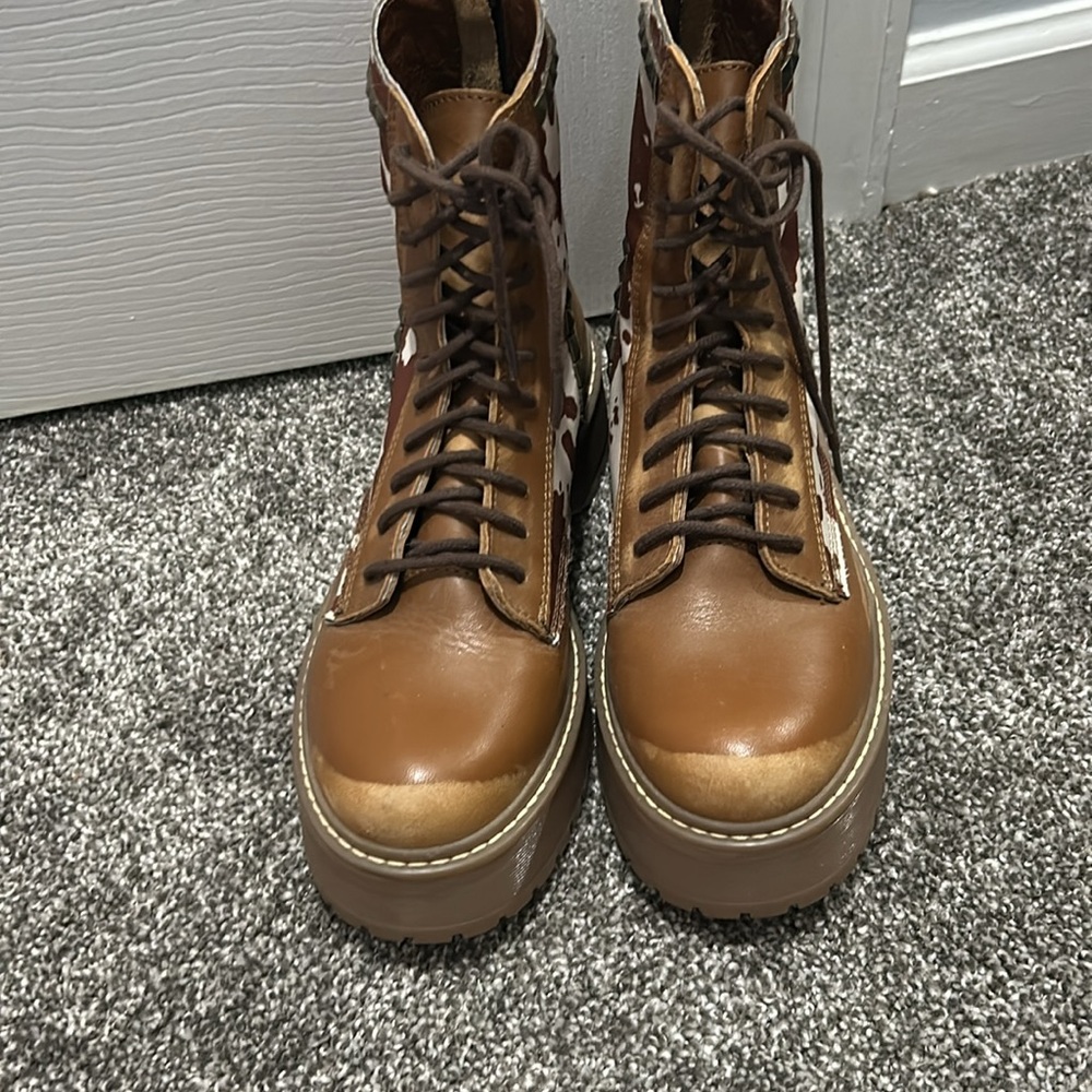 cow print steve madden booties - Picture 2 of 4